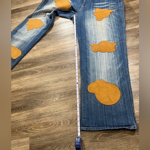 2000s NBA Teams Basketball Patches Straight Jeans 40x35 Y2K Sports Collectibles - Picture 11 of 14